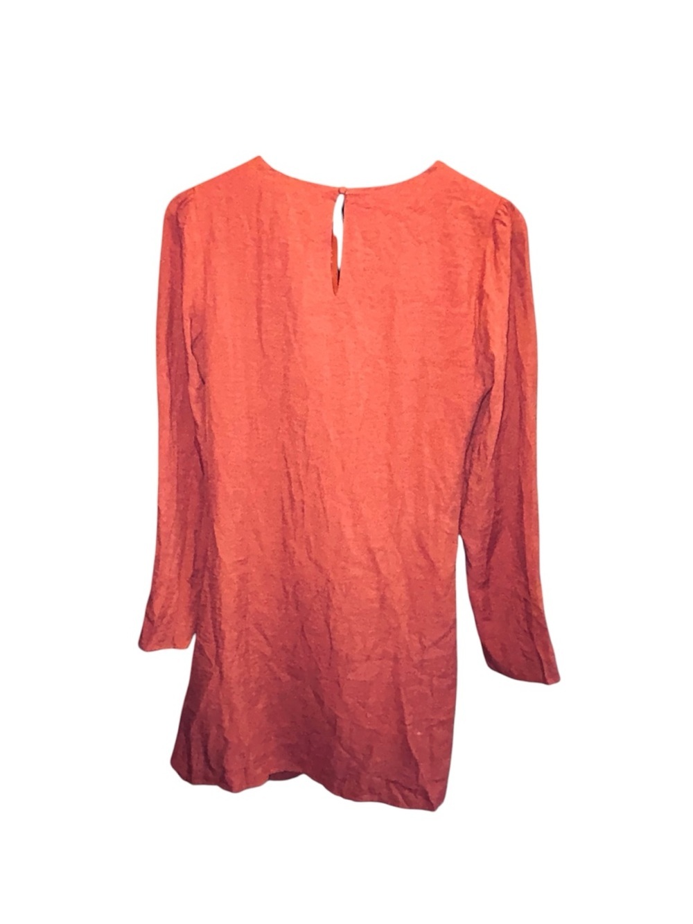 Sugarlips Coral Long-Sleeve Ruched Drawstring Mini Dress - Picture 3 of 7